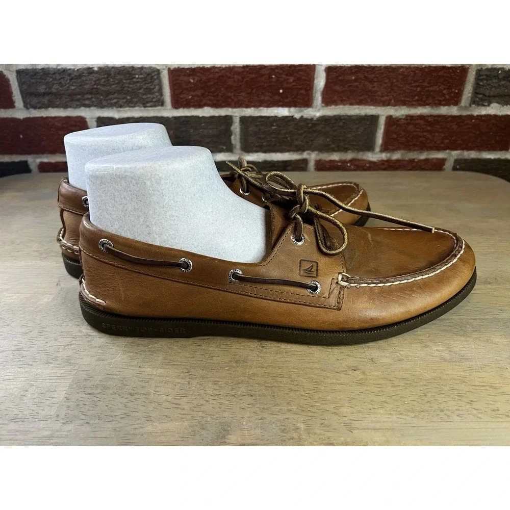 Sperry Topsider Authentic Original US Size 12 Sahara Boat Shoes Men's Leather